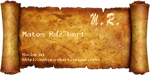 Matos Róbert névjegykártya